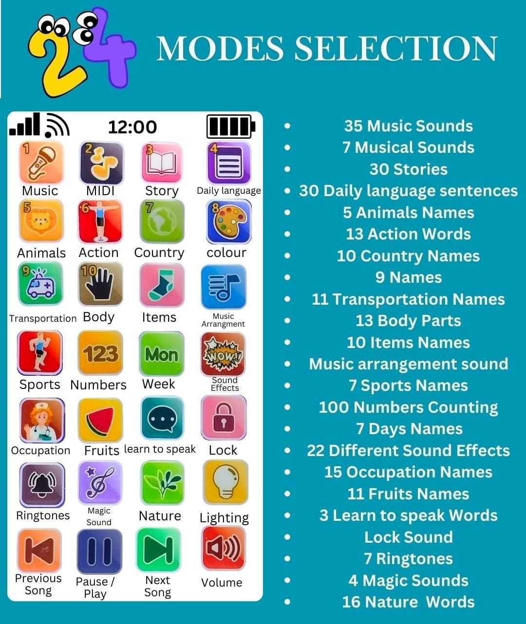 Baby phone Educational Modes