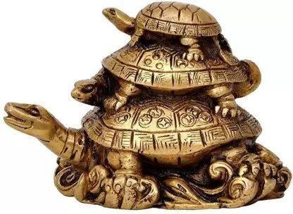 A-Three Tiered Turtle Tortoise Family For Health And Good Luck For Home D�cor - 12 cm