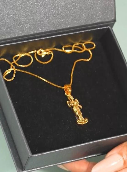 Gold Plated Laxmi Mataji Pendant with Chain