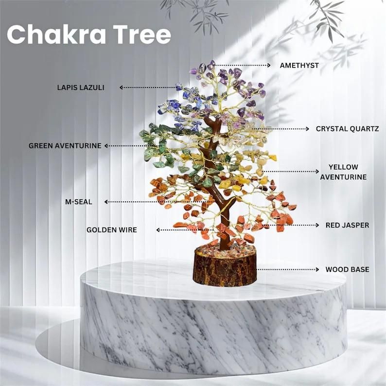 Chakra Natural Gemstone Crystal Tree