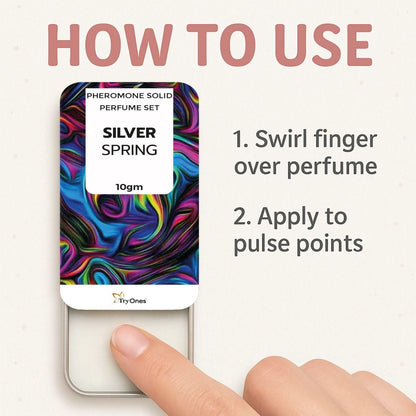 01 Pheromone Solid Perfume Set Silver Spring 20 gm Pack of 2