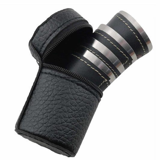Travel Cups with Leather Case