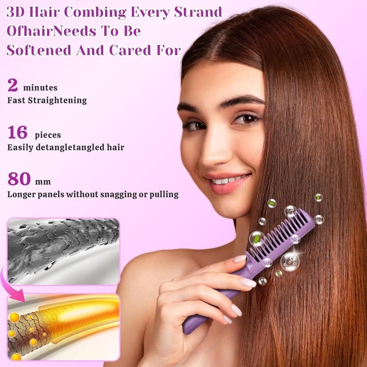 Meneflix Portable Mini Hair Straightener Cordless Rechargeable Mini Adjustable