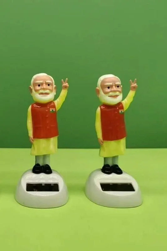 Solar Waving Modi Ji Statue (Pack of 2)
