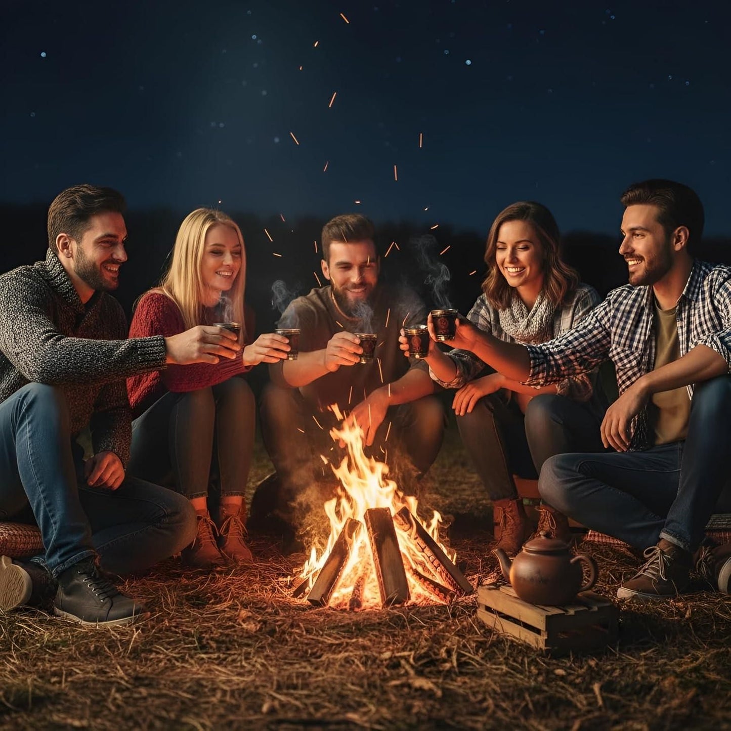 Travel Cups with Leather Case