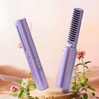 Meneflix Portable Mini Hair Straightener Cordless Rechargeable Mini Adjustable