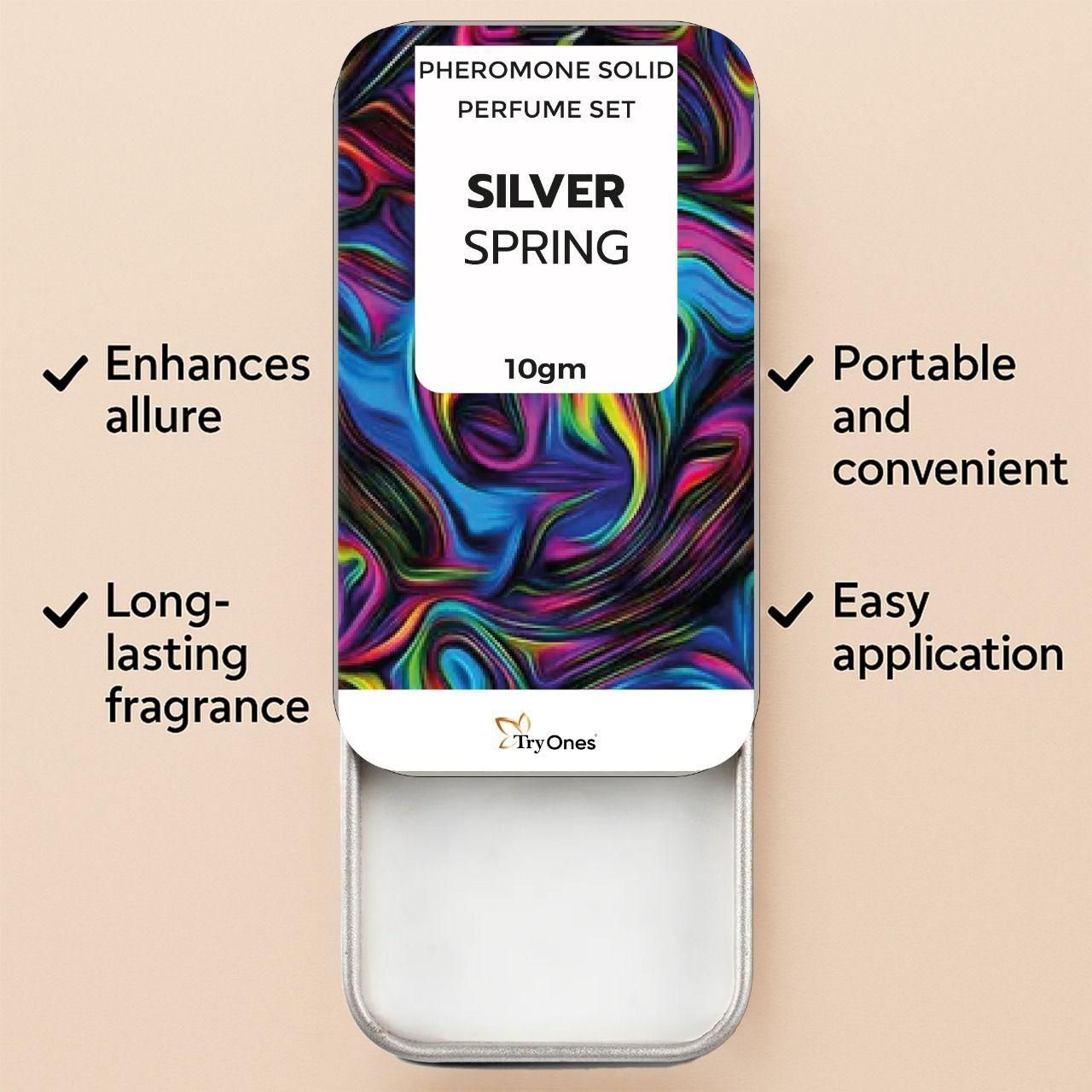 01 Pheromone Solid Perfume Set Silver Spring 20 gm Pack of 2