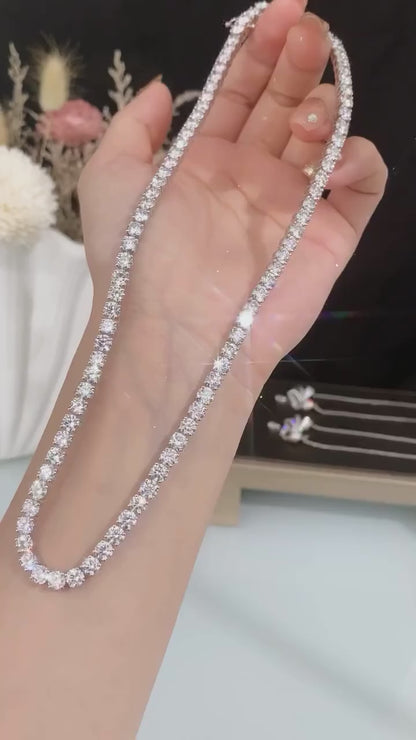 Classic Diamond Tennis Necklace – Radiance in Every Stone